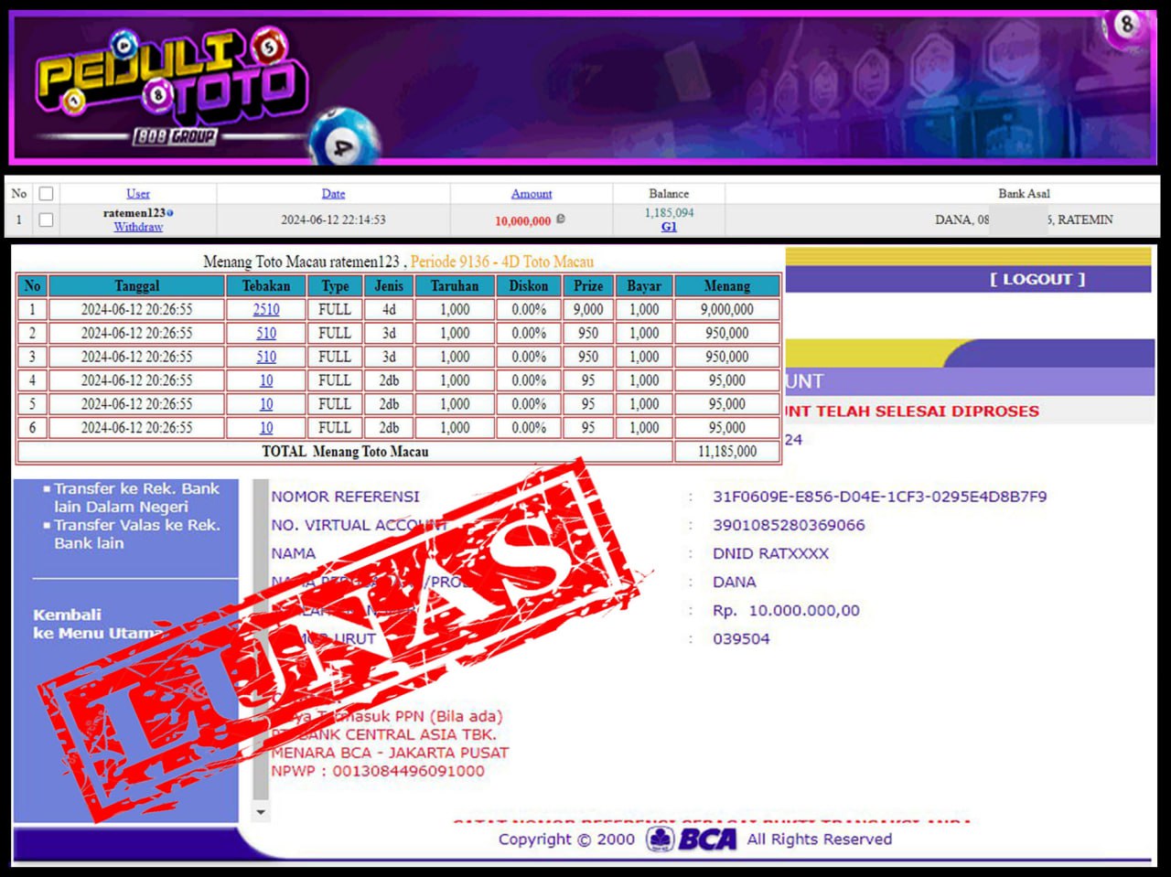 Prediksi Maxwin Peduli Toto